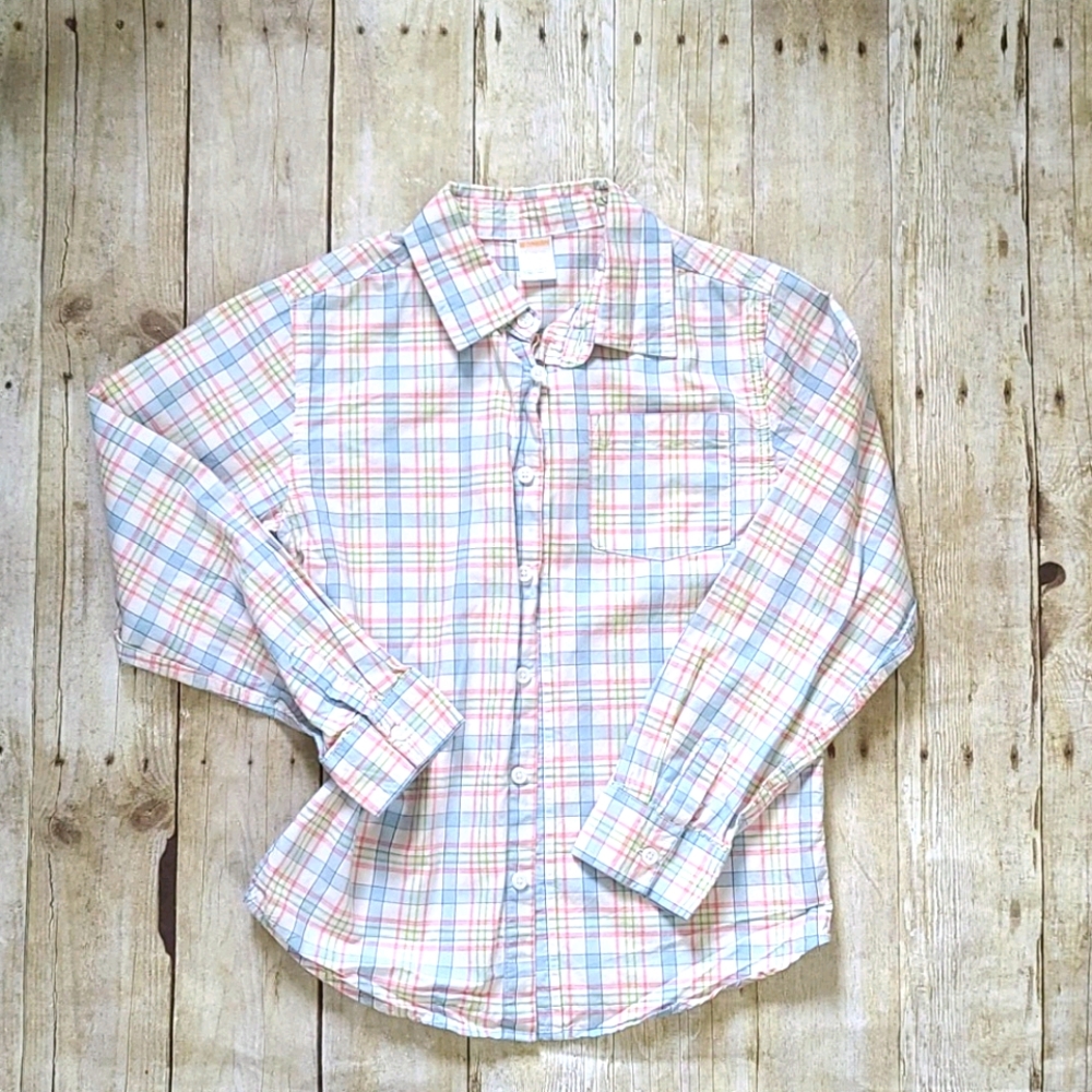 Gymboree L Boys 10 12 Spring Pastel Shirt Button